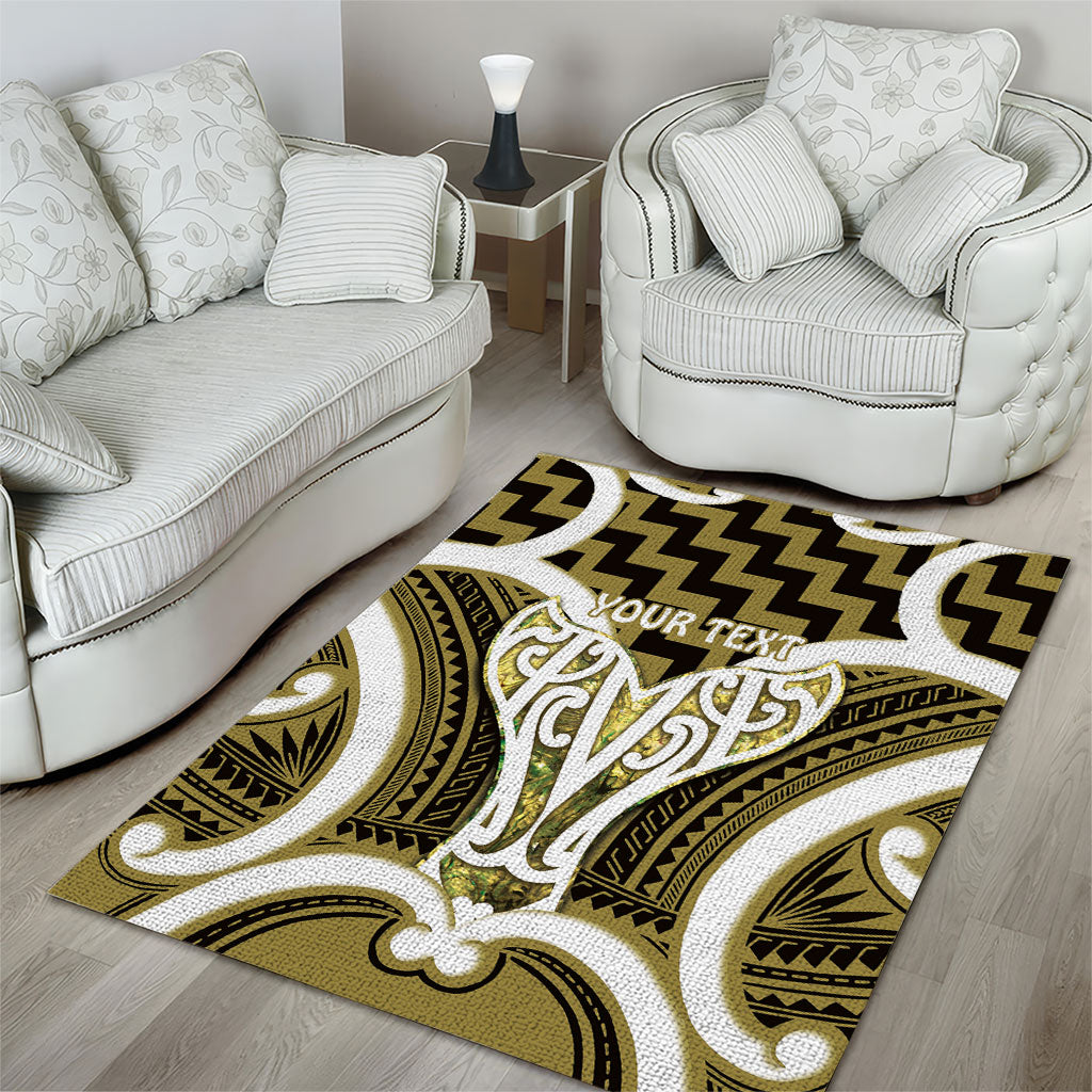 Aotearoa Atua Tangaroa Personalised Area Rug God Of The Sea Maori Whale Tail Yellow