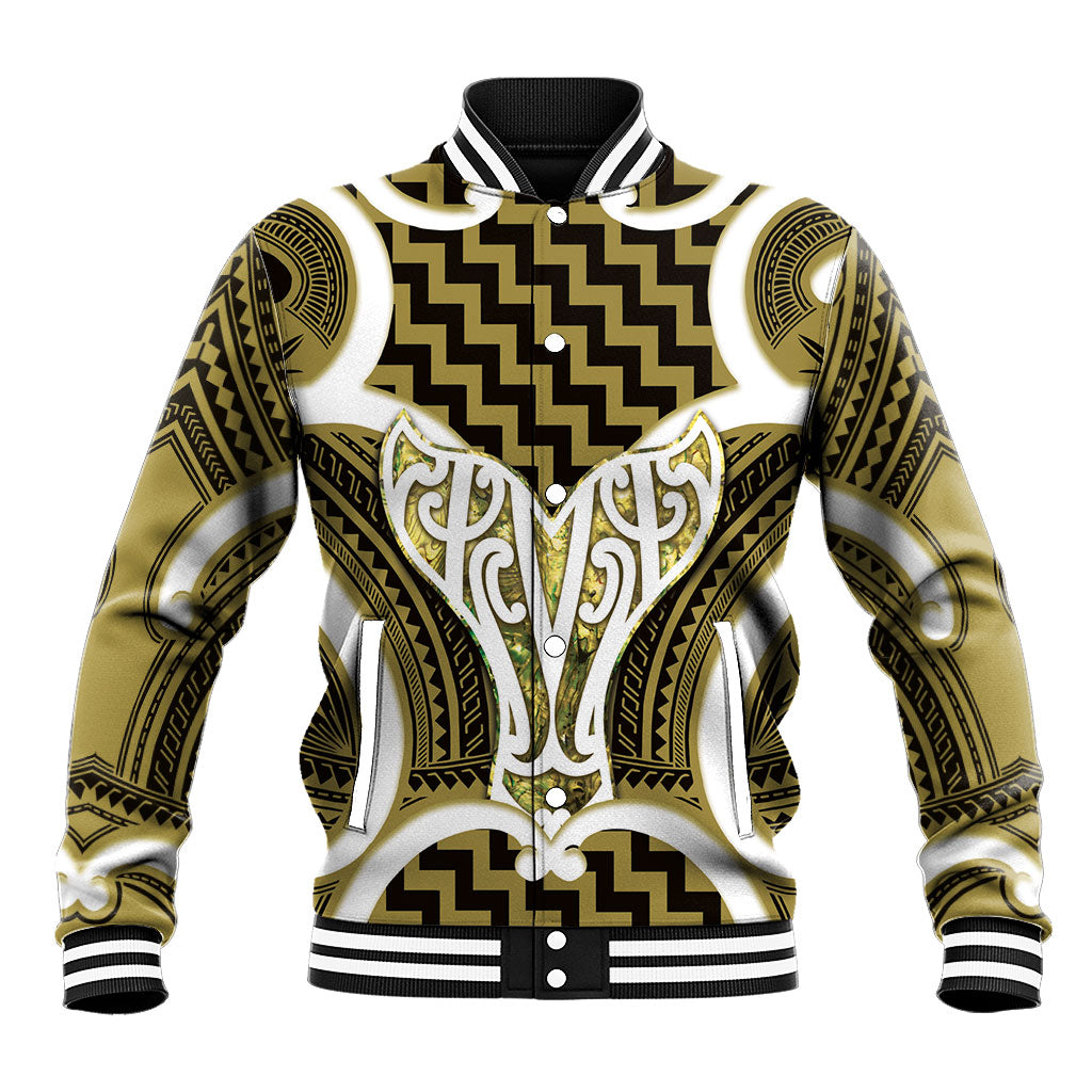 Aotearoa Atua Tangaroa Personalised Baseball Jacket God Of The Sea Maori Whale Tail Yellow