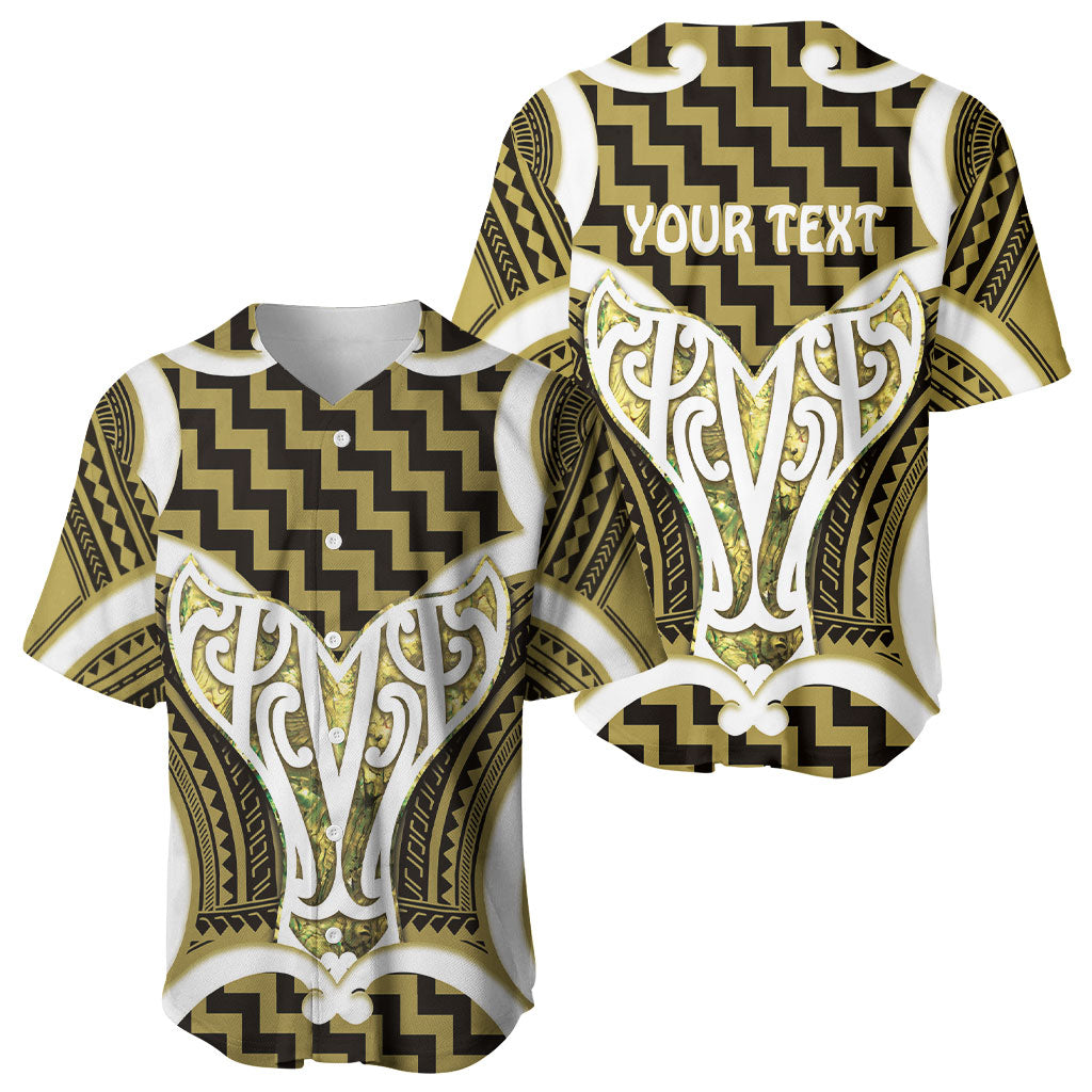 Aotearoa Atua Tangaroa Personalised Baseball Jersey God Of The Sea Maori Whale Tail Yellow