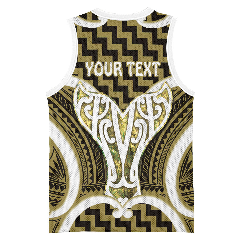 Aotearoa Atua Tangaroa Personalised Basketball Jersey God Of The Sea Maori Whale Tail Yellow