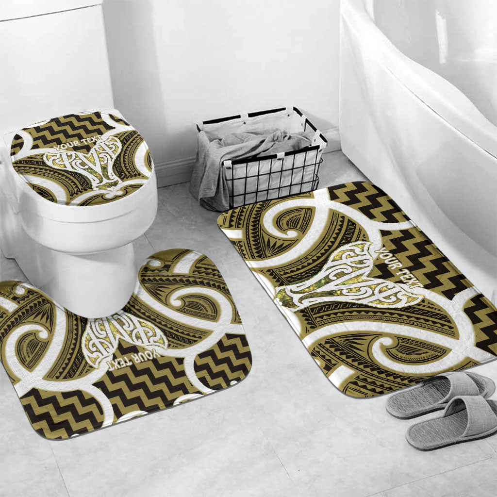 Aotearoa Atua Tangaroa Personalised Bathroom Set God Of The Sea Maori Whale Tail Yellow