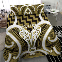 Aotearoa Atua Tangaroa Personalised Bedding Set God Of The Sea Maori Whale Tail Yellow