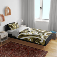 Aotearoa Atua Tangaroa Personalised Bedding Set God Of The Sea Maori Whale Tail Yellow