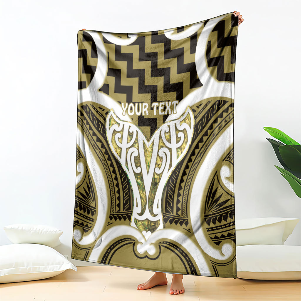 Aotearoa Atua Tangaroa Personalised Blanket God Of The Sea Maori Whale Tail Yellow