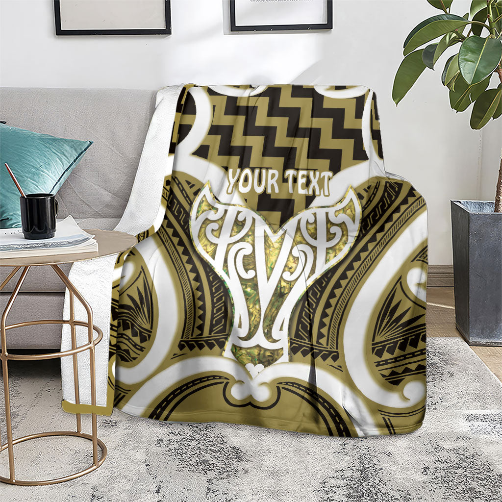 Aotearoa Atua Tangaroa Personalised Blanket God Of The Sea Maori Whale Tail Yellow