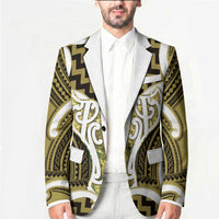 Aotearoa Atua Tangaroa Personalised Blazer God Of The Sea Maori Whale Tail Yellow