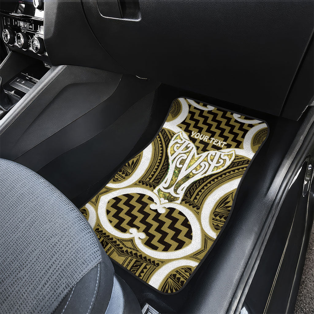 Aotearoa Atua Tangaroa Personalised Car Mats God Of The Sea Maori Whale Tail Yellow