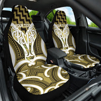 Aotearoa Atua Tangaroa Personalised Car Seat Cover God Of The Sea Maori Whale Tail Yellow