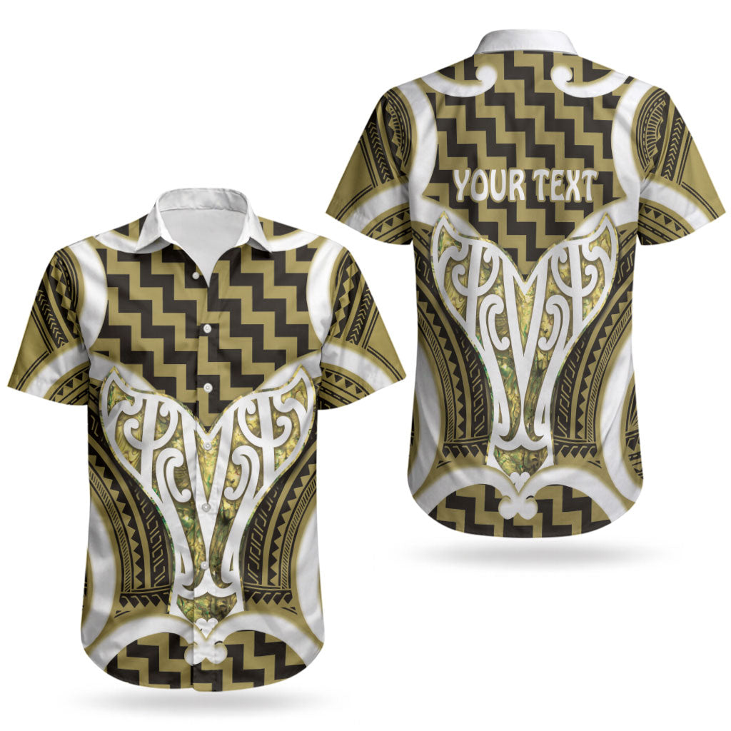Aotearoa Atua Tangaroa Personalised Couples Matching Puletasi and Hawaiian Shirt God Of The Sea Maori Whale Tail Yellow