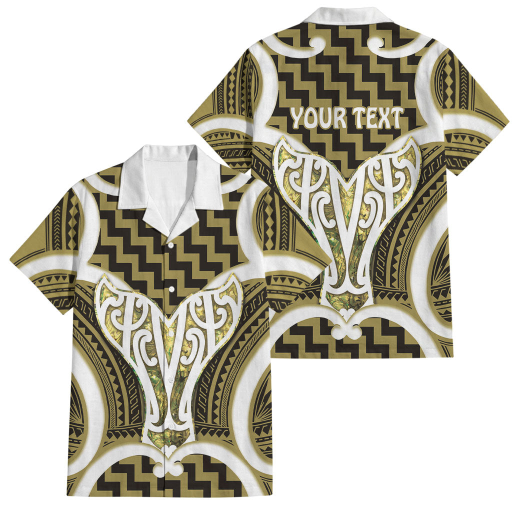 Aotearoa Atua Tangaroa Personalised Family Matching Off The Shoulder Long Sleeve Dress and Hawaiian Shirt God Of The Sea Maori Whale Tail Yellow