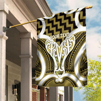 Aotearoa Atua Tangaroa Personalised Garden Flag God Of The Sea Maori Whale Tail Yellow