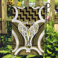 Aotearoa Atua Tangaroa Personalised Garden Flag God Of The Sea Maori Whale Tail Yellow