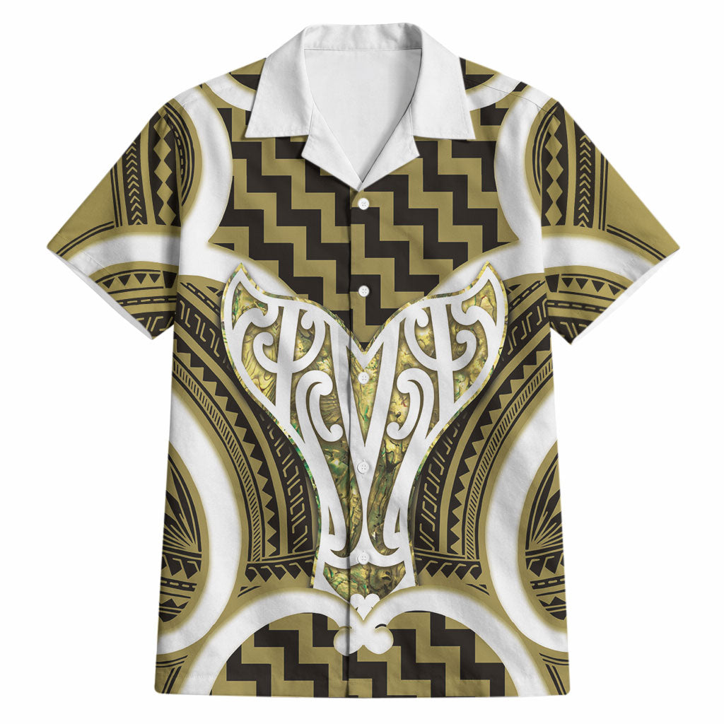 Aotearoa Atua Tangaroa Personalised Hawaiian Shirt God Of The Sea Maori Whale Tail Yellow