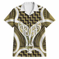 Aotearoa Atua Tangaroa Personalised Hawaiian Shirt God Of The Sea Maori Whale Tail Yellow