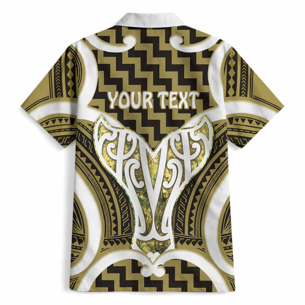 Aotearoa Atua Tangaroa Personalised Hawaiian Shirt God Of The Sea Maori Whale Tail Yellow