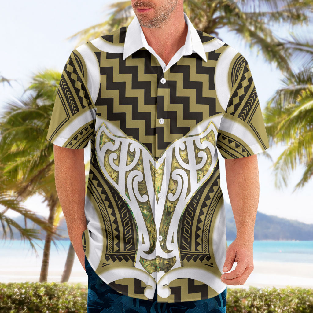 Aotearoa Atua Tangaroa Personalised Hawaiian Shirt God Of The Sea Maori Whale Tail Yellow