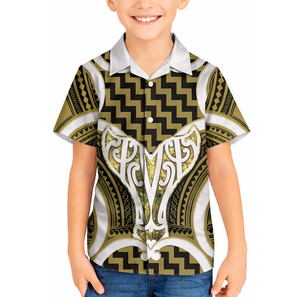 Aotearoa Atua Tangaroa Personalised Hawaiian Shirt God Of The Sea Maori Whale Tail Yellow