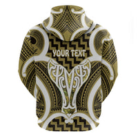 Aotearoa Atua Tangaroa Personalised Hoodie God Of The Sea Maori Whale Tail Yellow