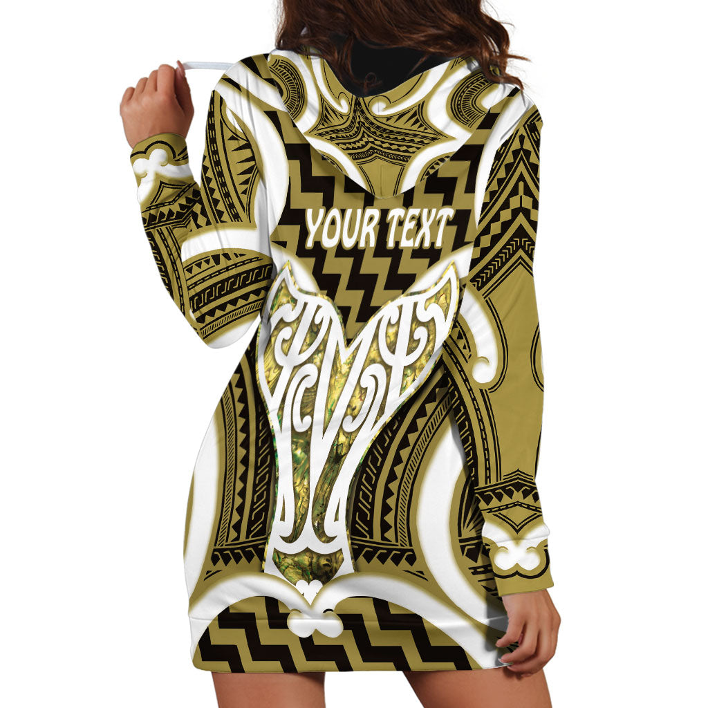 Aotearoa Atua Tangaroa Personalised Hoodie Dress God Of The Sea Maori Whale Tail Yellow