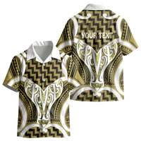 Aotearoa Atua Tangaroa Personalised Kid Hawaiian Shirt God Of The Sea Maori Whale Tail Yellow