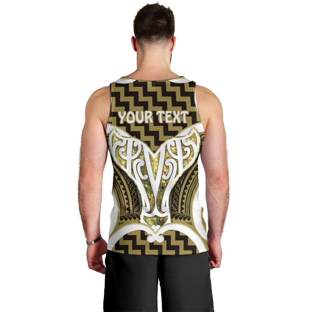 Aotearoa Atua Tangaroa Personalised Men Tank Top God Of The Sea Maori Whale Tail Yellow