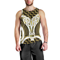 Aotearoa Atua Tangaroa Personalised Men Tank Top God Of The Sea Maori Whale Tail Yellow