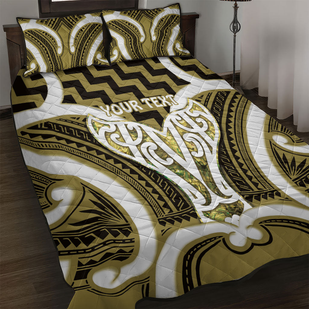 Aotearoa Atua Tangaroa Personalised Quilt Bed Set God Of The Sea Maori Whale Tail Yellow