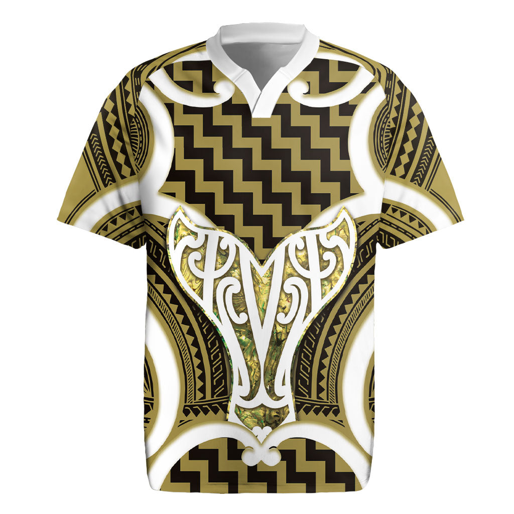 Aotearoa Atua Tangaroa Personalised Rugby Jersey God Of The Sea Maori Whale Tail Yellow