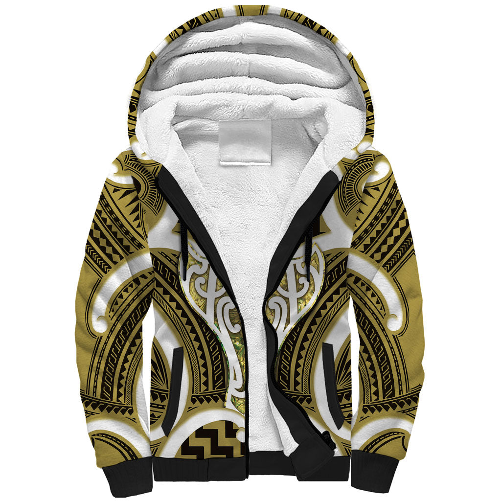Aotearoa Atua Tangaroa Personalised Sherpa Hoodie God Of The Sea Maori Whale Tail Yellow