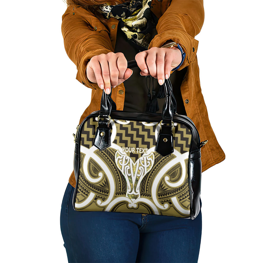 Aotearoa Atua Tangaroa Personalised Shoulder Handbag God Of The Sea Maori Whale Tail Yellow