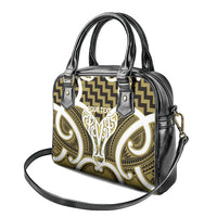 Aotearoa Atua Tangaroa Personalised Shoulder Handbag God Of The Sea Maori Whale Tail Yellow