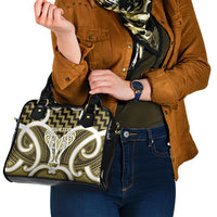 Aotearoa Atua Tangaroa Personalised Shoulder Handbag God Of The Sea Maori Whale Tail Yellow