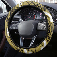 Aotearoa Atua Tangaroa Steering Wheel Cover God Of The Sea Maori Whale Tail Yellow