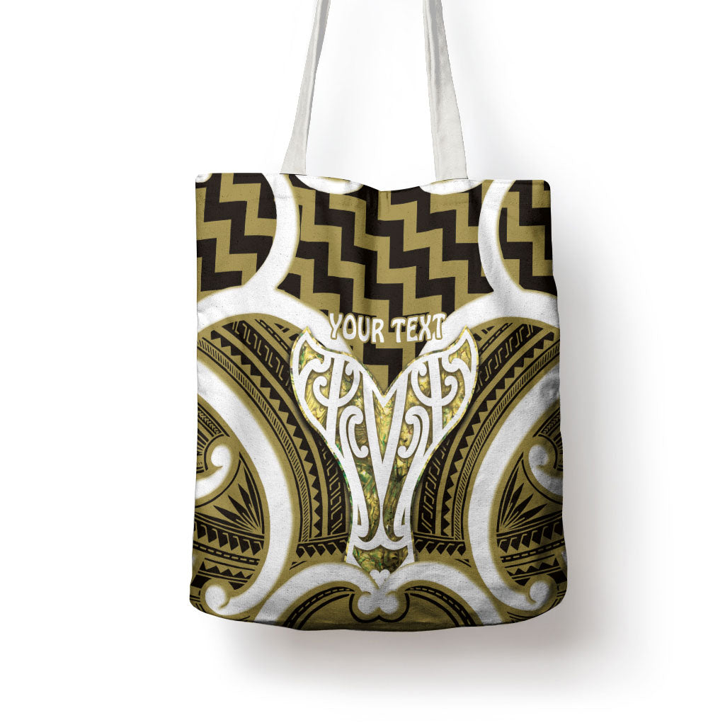 Aotearoa Atua Tangaroa Personalised Tote Bag God Of The Sea Maori Whale Tail Yellow