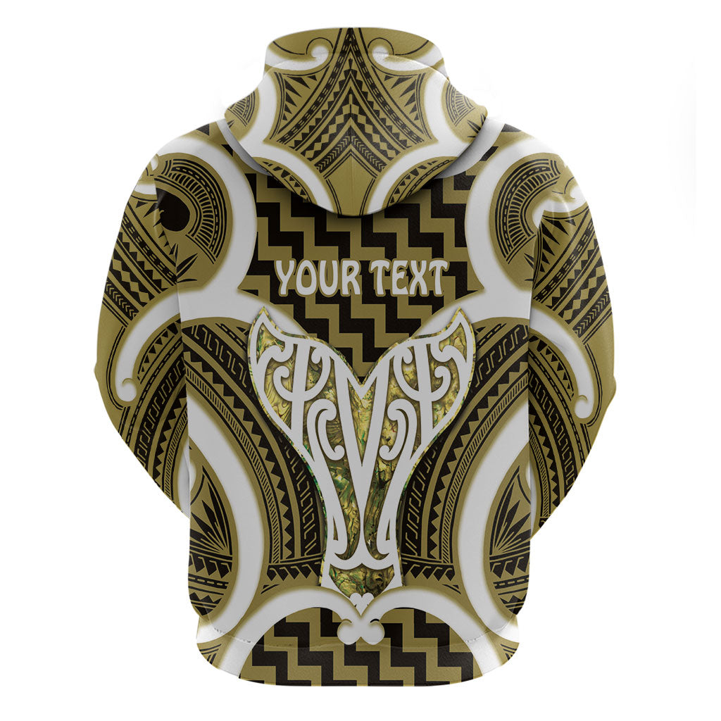 Aotearoa Atua Tangaroa Personalised Zip Hoodie God Of The Sea Maori Whale Tail Yellow