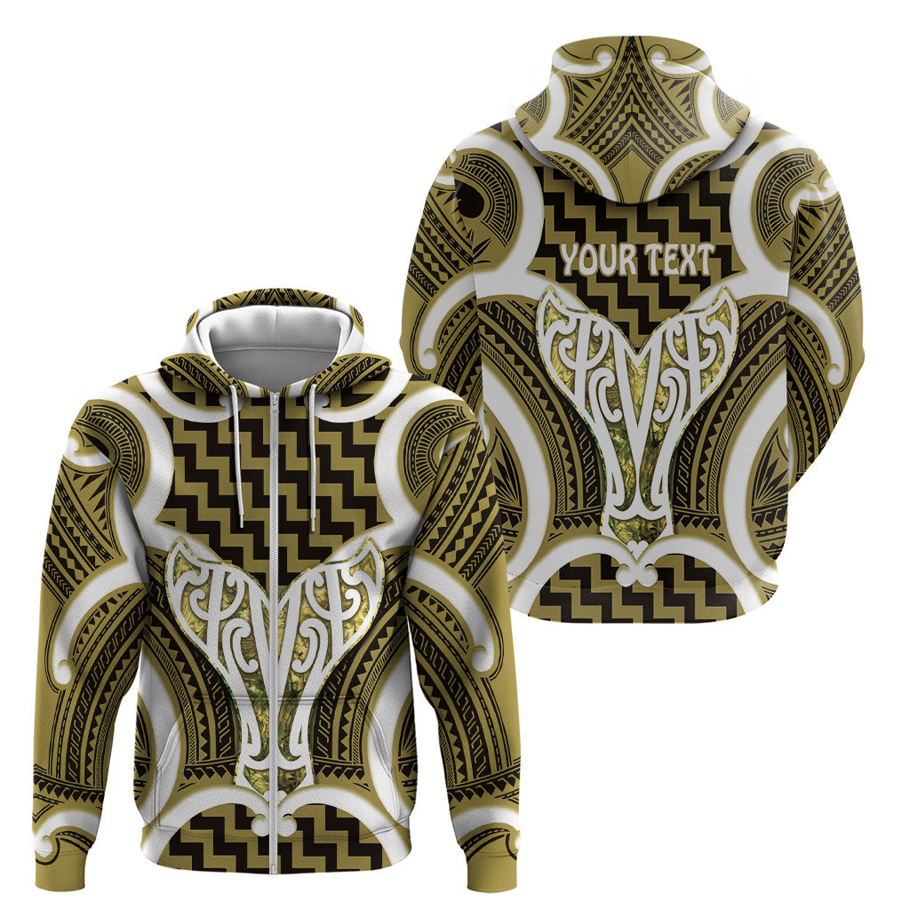 Aotearoa Atua Tangaroa Personalised Zip Hoodie God Of The Sea Maori Whale Tail Yellow