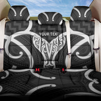 Aotearoa Atua Tangaroa Personalised Back Car Seat Cover God Of The Sea Maori Whale Tail Black