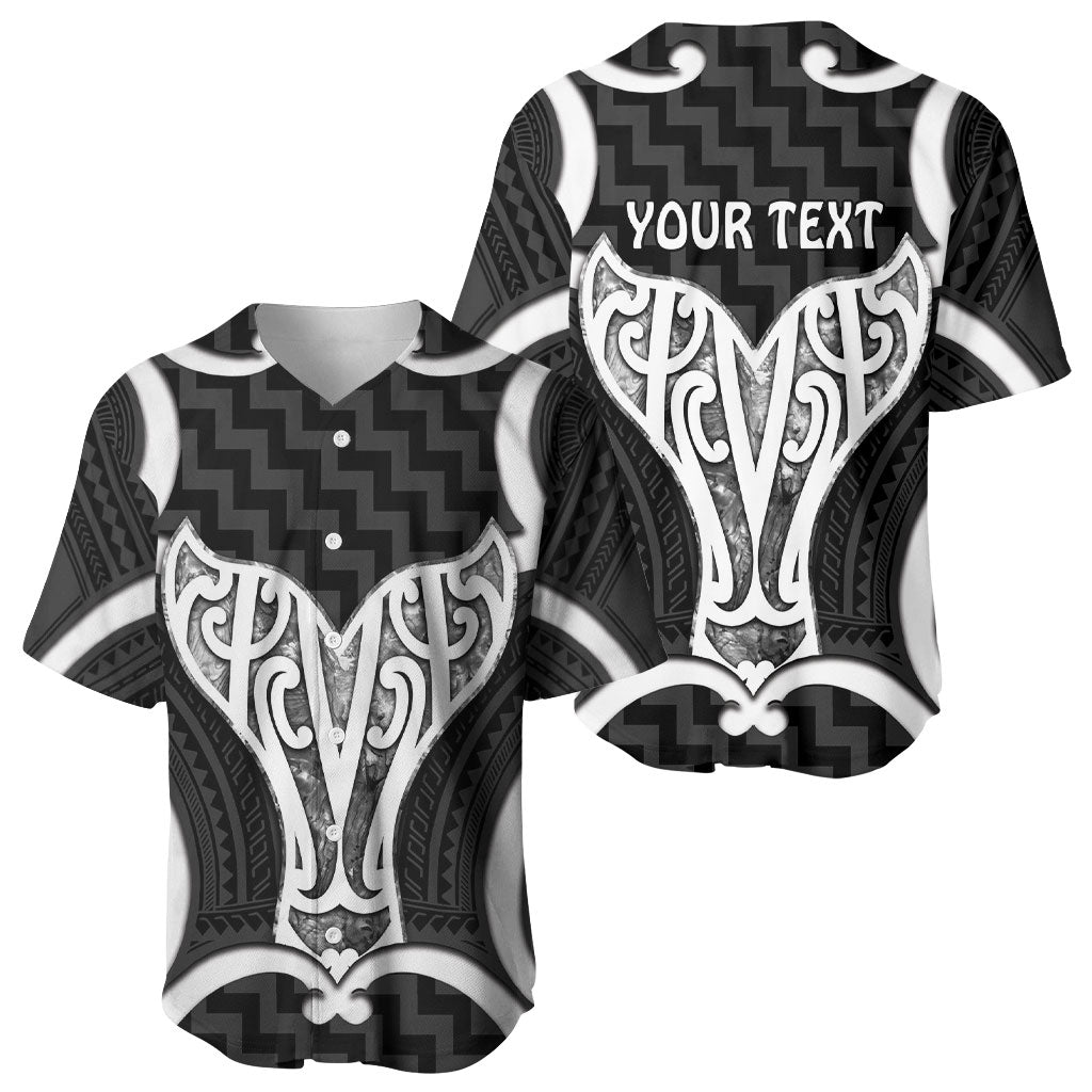 Aotearoa Atua Tangaroa Personalised Baseball Jersey God Of The Sea Maori Whale Tail Black