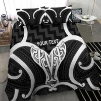 Aotearoa Atua Tangaroa Personalised Bedding Set God Of The Sea Maori Whale Tail Black