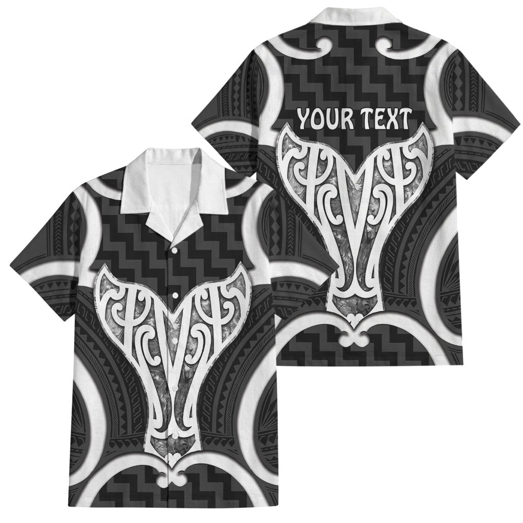 Aotearoa Atua Tangaroa Personalised Family Matching Mermaid Dress and Hawaiian Shirt God Of The Sea Maori Whale Tail Black