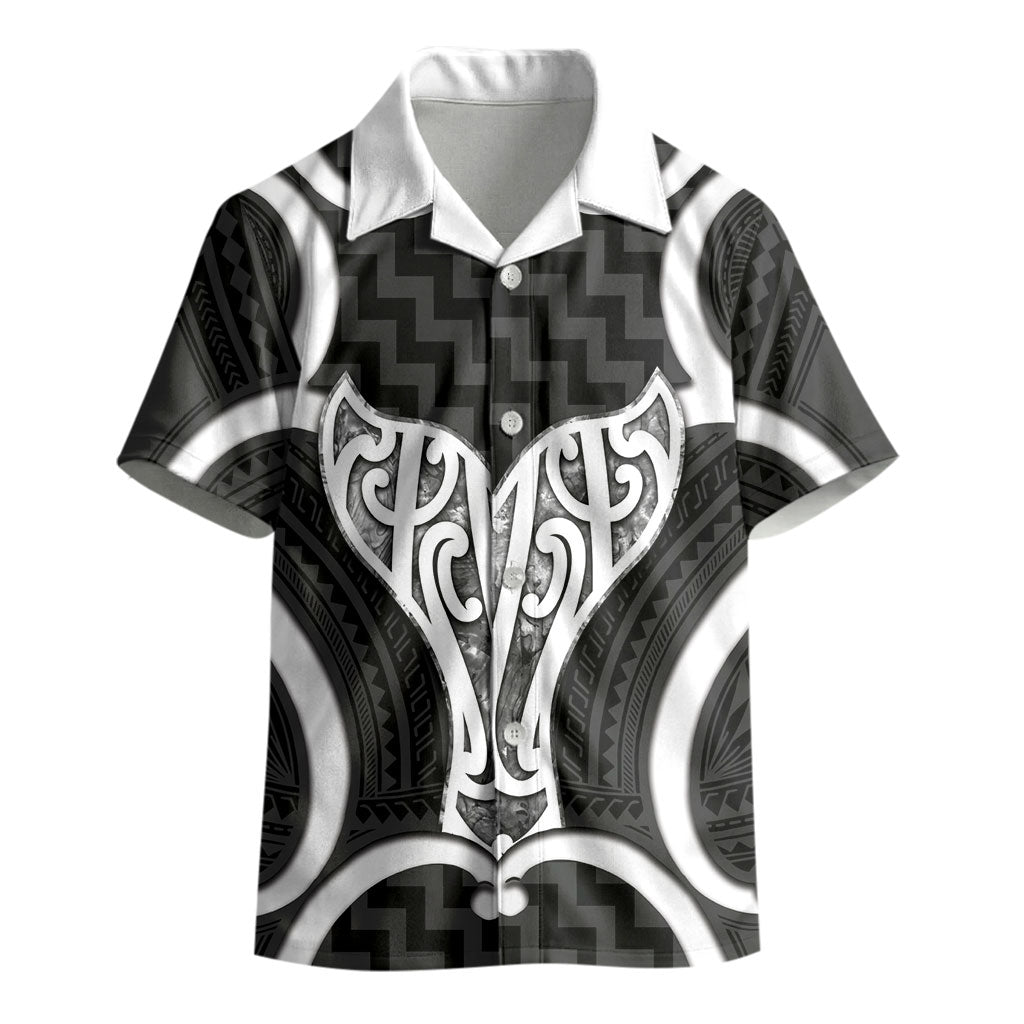 Aotearoa Atua Tangaroa Personalised Kid Hawaiian Shirt God Of The Sea Maori Whale Tail Black