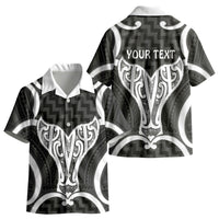 Aotearoa Atua Tangaroa Personalised Kid Hawaiian Shirt God Of The Sea Maori Whale Tail Black