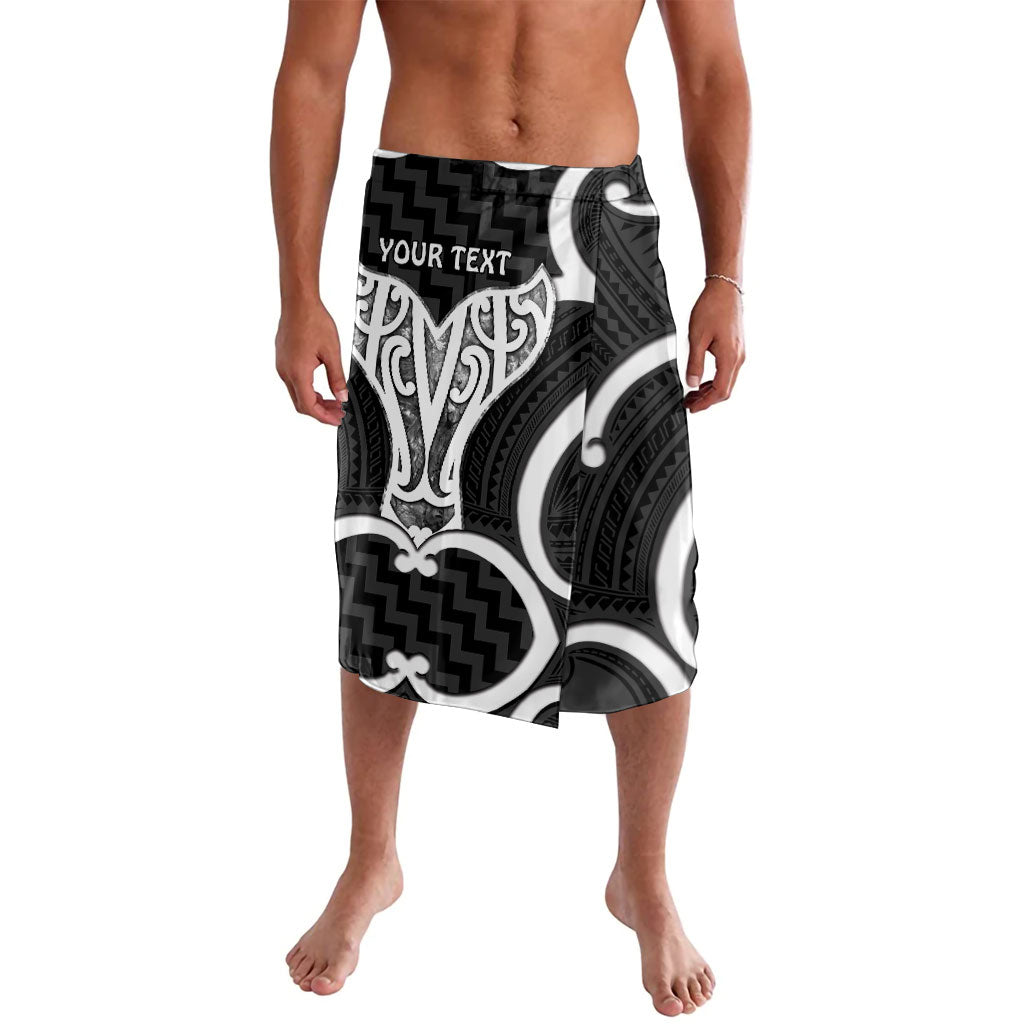 Aotearoa Atua Tangaroa Personalised Lavalava God Of The Sea Maori Whale Tail Black