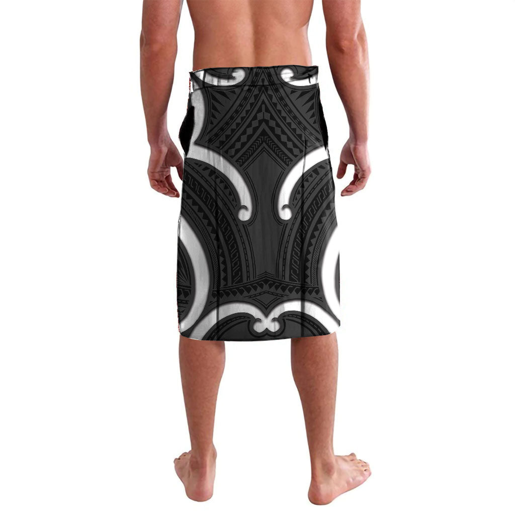 Aotearoa Atua Tangaroa Personalised Lavalava God Of The Sea Maori Whale Tail Black