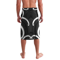 Aotearoa Atua Tangaroa Personalised Lavalava God Of The Sea Maori Whale Tail Black
