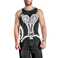 Aotearoa Atua Tangaroa Personalised Men Tank Top God Of The Sea Maori Whale Tail Black