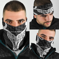 Aotearoa Atua Tangaroa Personalised Neck Gaiter God Of The Sea Maori Whale Tail Black