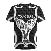 Aotearoa Atua Tangaroa Personalised Rugby Jersey God Of The Sea Maori Whale Tail Black