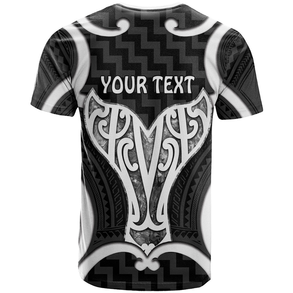 Aotearoa Atua Tangaroa Personalised T Shirt God Of The Sea Maori Whale Tail Black