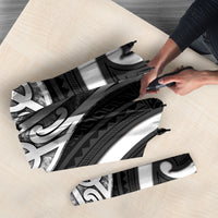 Aotearoa Atua Tangaroa Personalised Umbrella God Of The Sea Maori Whale Tail Black